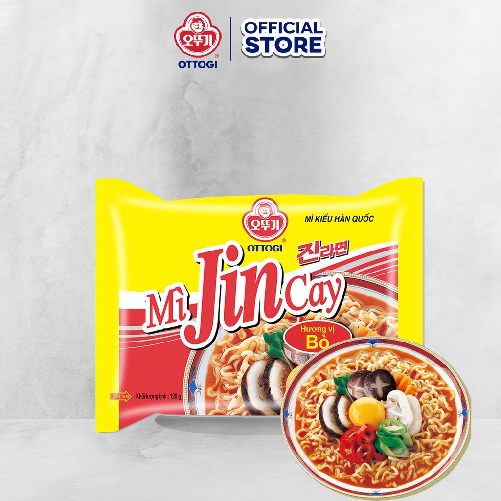 Mì gói ăn liền Jin cay Ottogi gói 120g