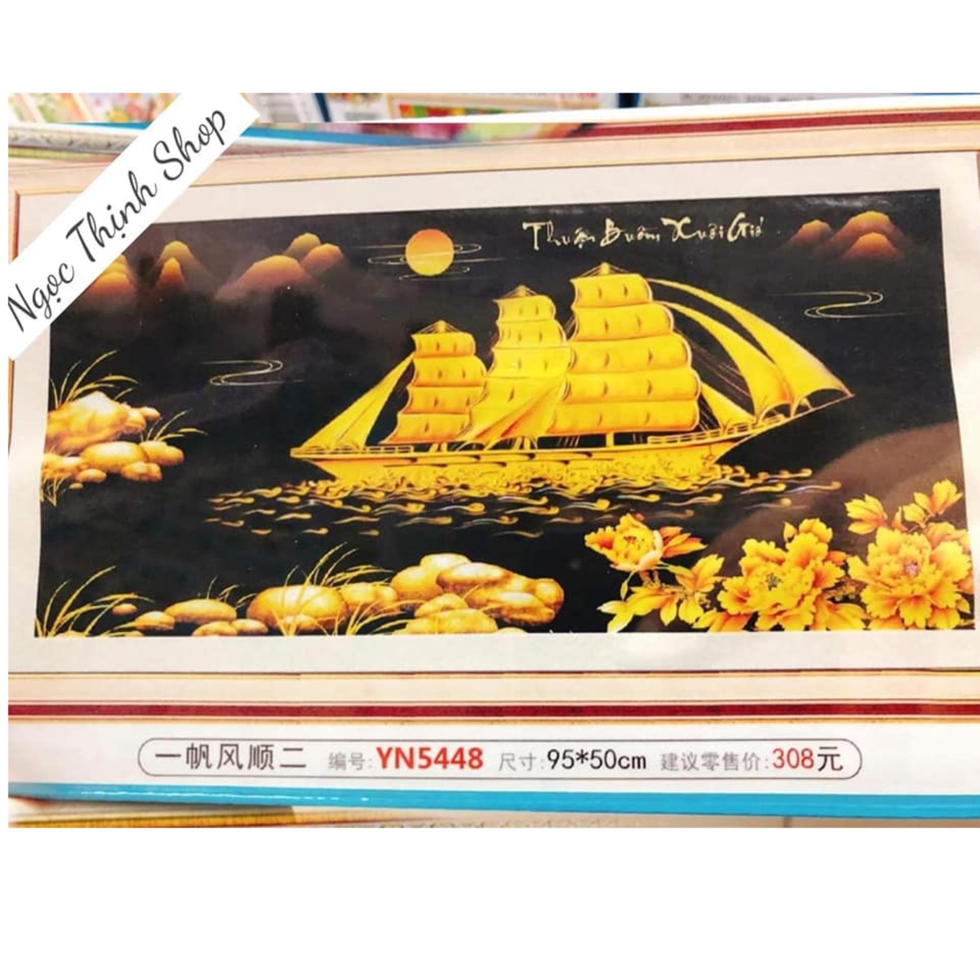 Tranh đính đá thuận buồm xuôi gió yn5448 kt 95x50
