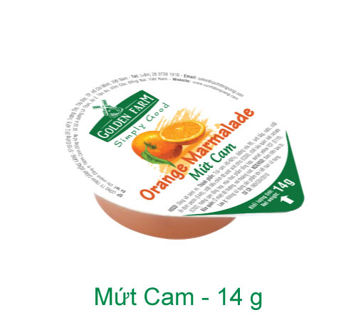 [280g (HỘP VUÔNG)] MỨT CAM [VN] GOLDEN FARM Orange Marmalade Jam (bph-hk)