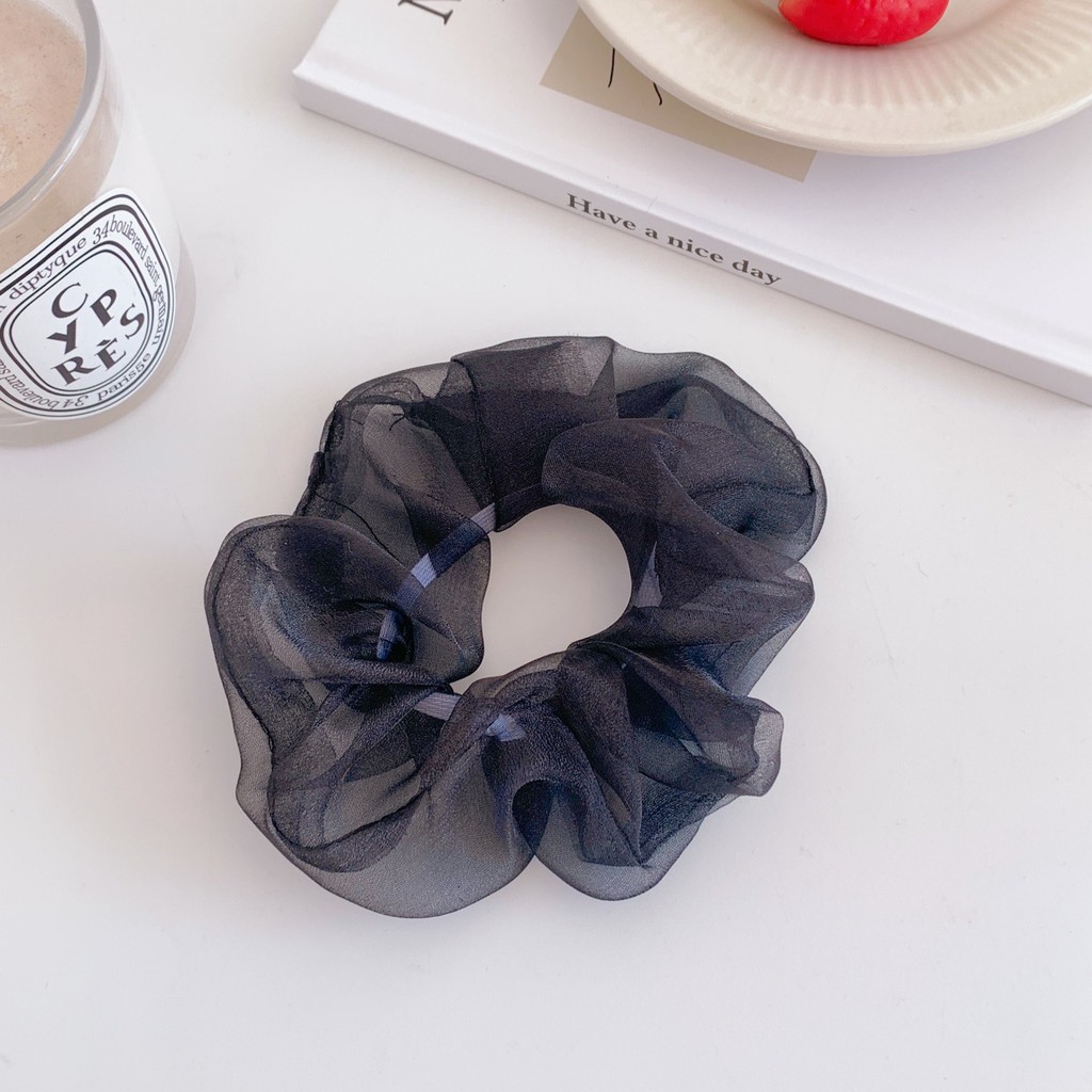 Cột tóc scrunchies ánh nhũ nhiều màu xinh giá rẻ Ni9 S49