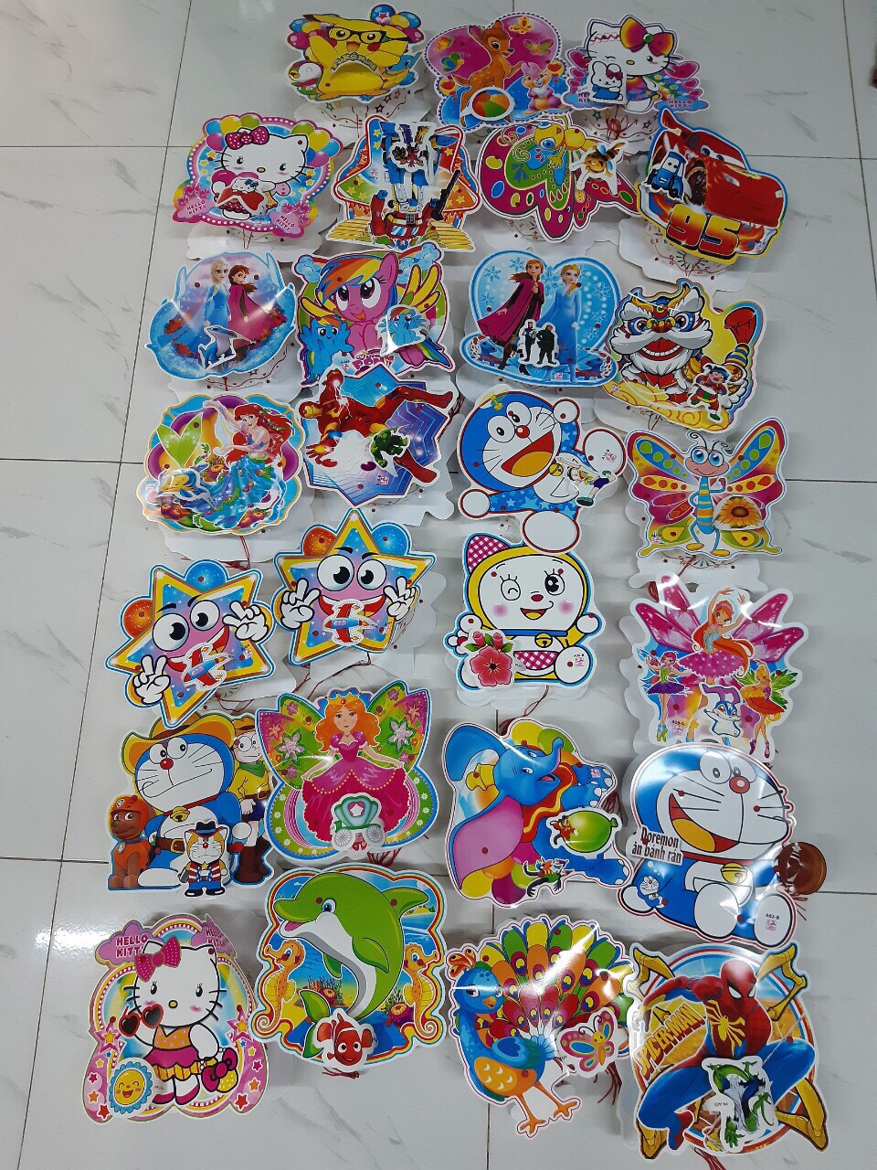 100 Lồng Đèn 2 Mảnh có [đèn LEB] [kèm PIN] đủ loại cho Bé