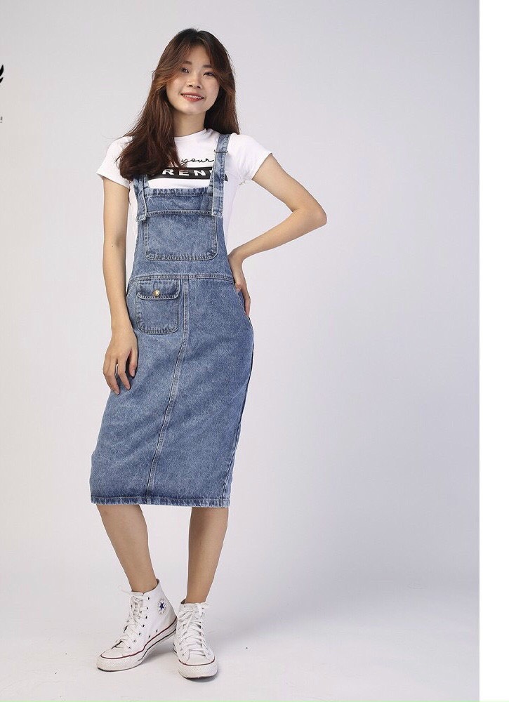 [Hoàn Tiền 15%] [HCM]VÁY YẾM JEAN CÁ TÍNH - HÀNG QC CAO CẤP