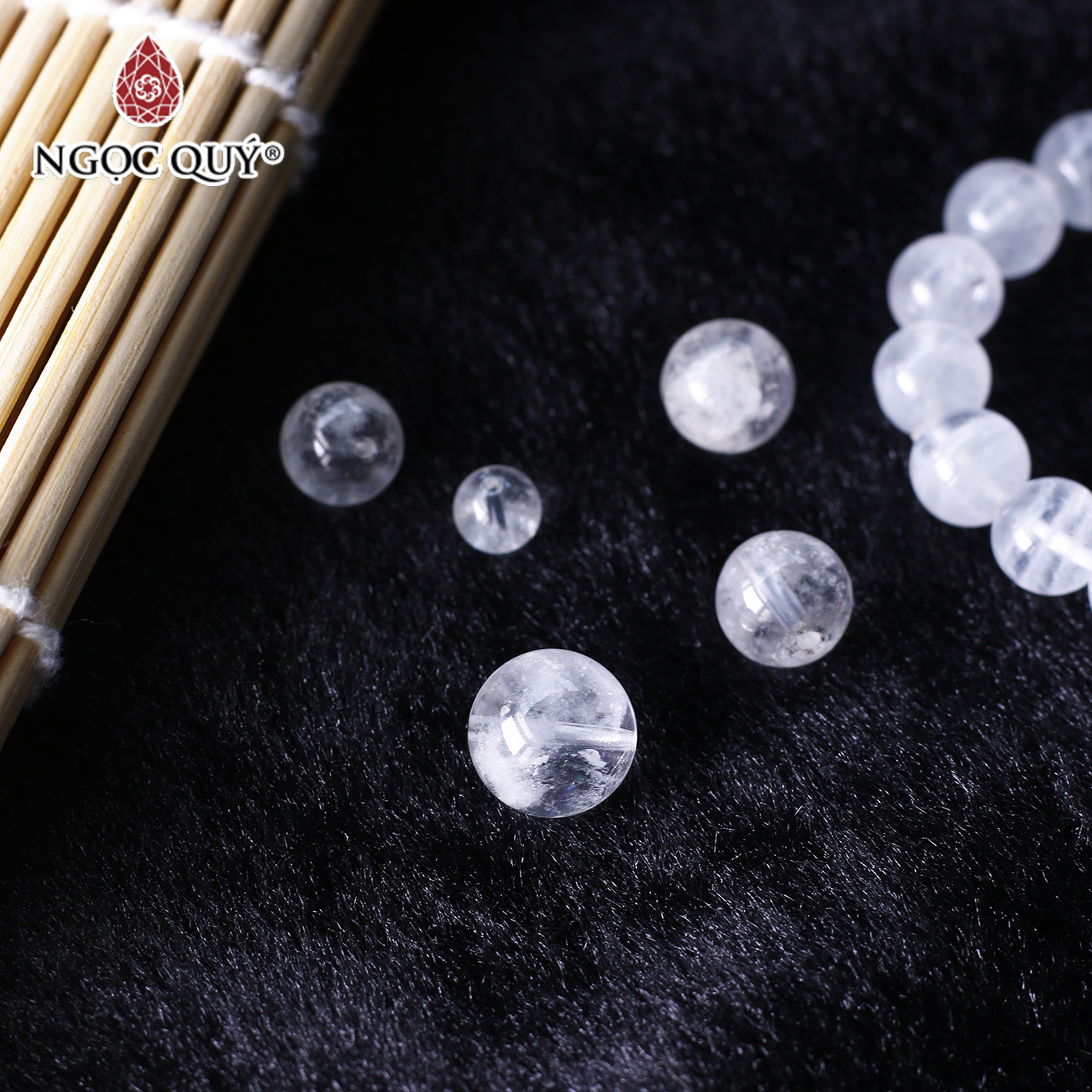 Hạt lẻ đá thạch anh ưu linh trắng trong mệnh thủy kim - Ngọc Quý Gemstones