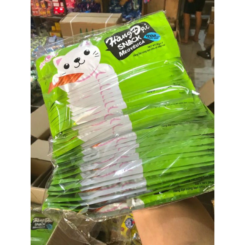 Combo 2 Gói Snack Hằng Đại Mèo Yêu Cá Thơm Ngon