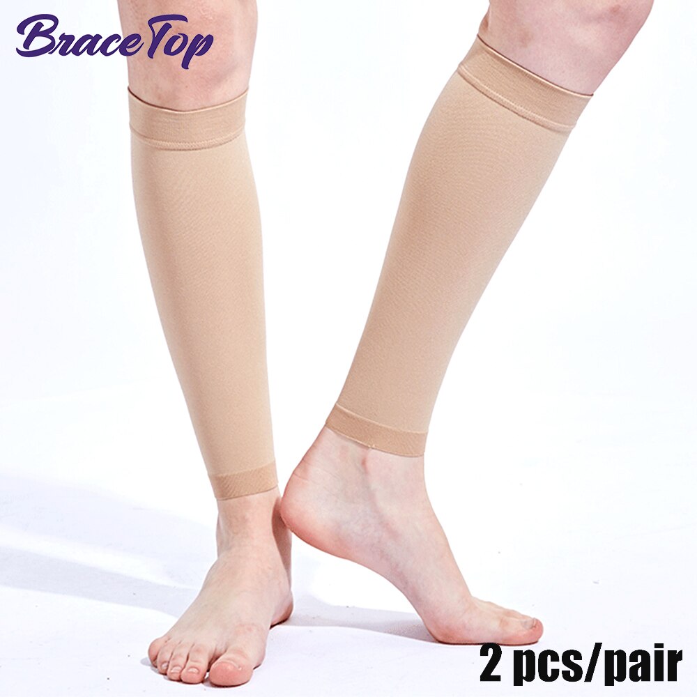 BraceTop Medical Compression Stockings, 15-20mmhg Socks Calf Sleeve,Calf Compression Sleeves, Relief Calf Pain, Leg Calf Support