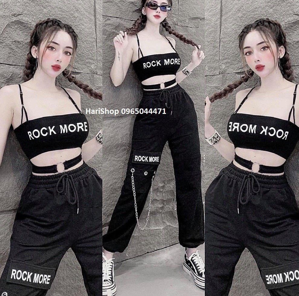 ❤️SIÊU PHẨM GIÁ CỰC SỐC ❤️ Quần Jogger Rock More ( Có Dập Ôzê Kèm Dây Xích Cực Ngầu ) E3