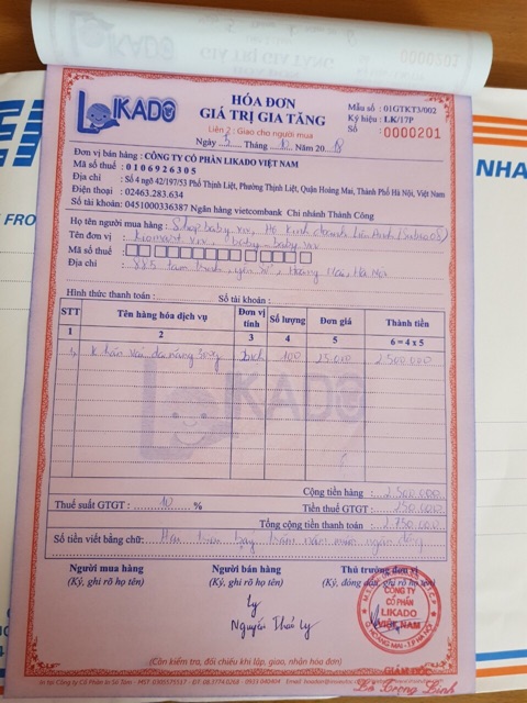 TẤM LÓT SƠ SINH LIKADO 30 TỜ