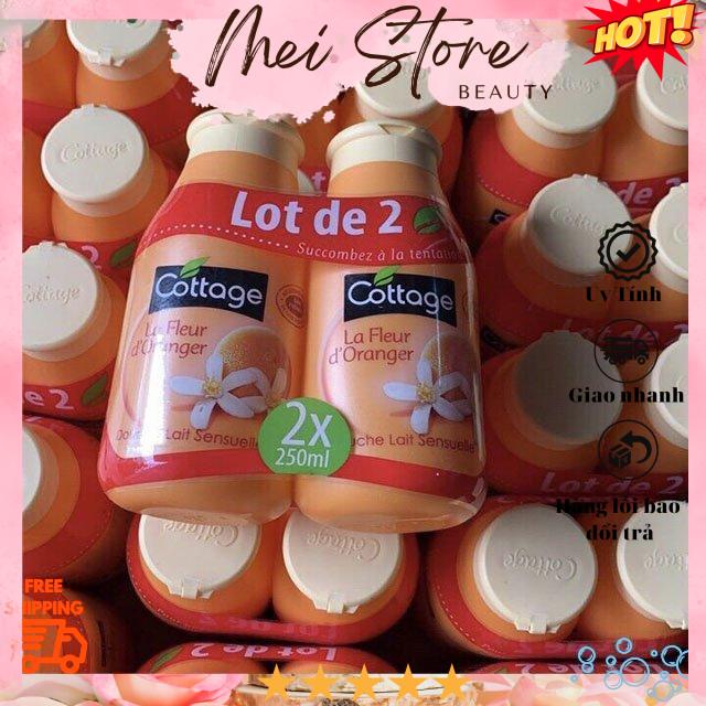 [GIẢM 5% ĐƠN 129K]💦 💦 Combo 2 Chai Sữa Tắm Cottage Pháp 250ml💦 💦