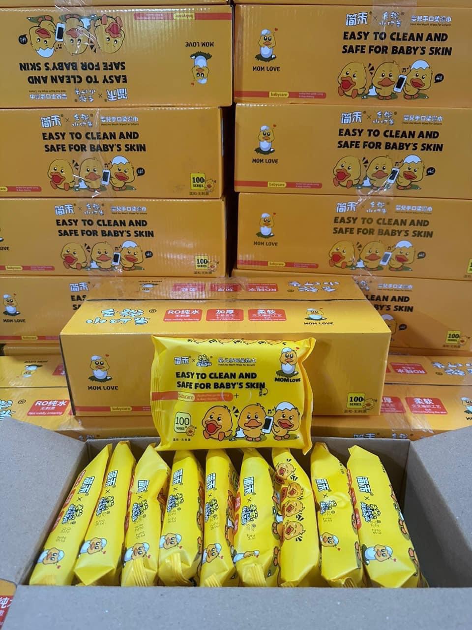 Combo 2 thùng 20 gói khăn giấy ướt con vịt_thùng giấy