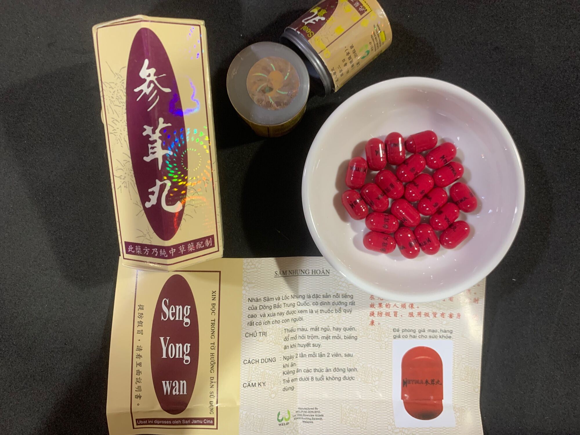 Sâm Nhung Hoàn - Seng Yong Wan 20 viên