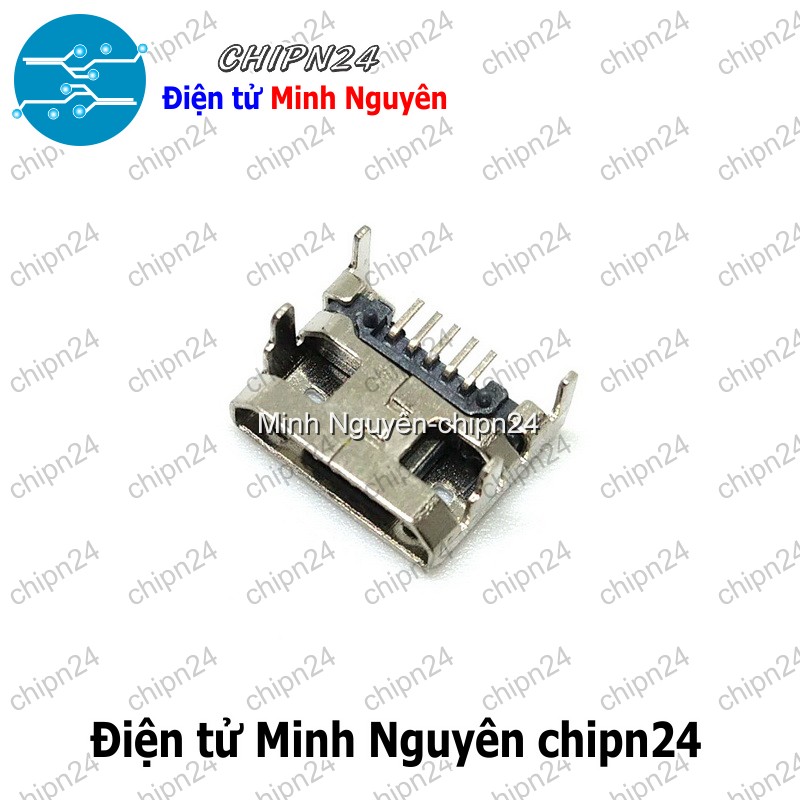 [4 cái] (K148) Đầu Micro USB V3 (Đầu Jack USB Hàn Board) - HH004876