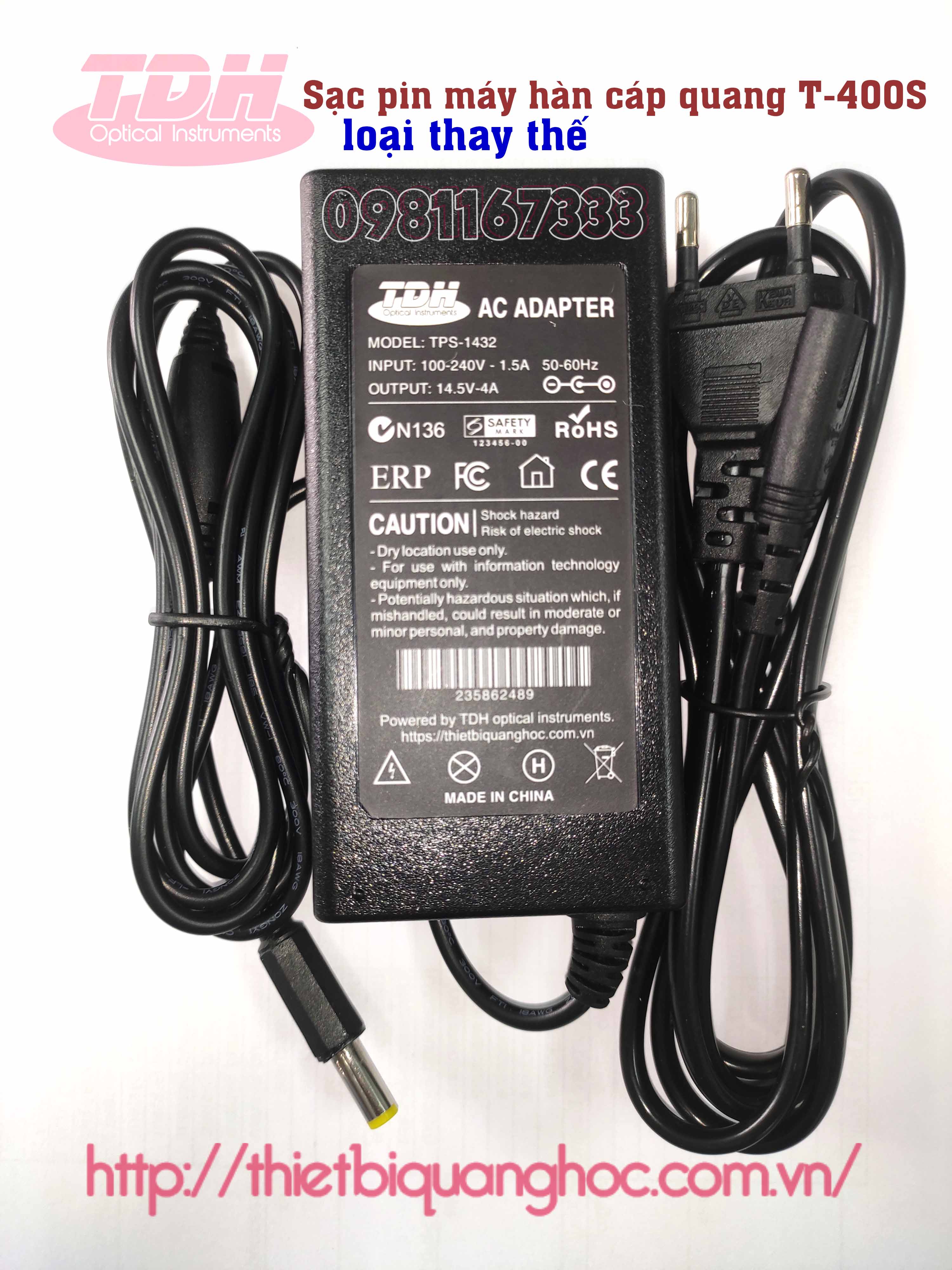 Nguồn sạc pin máy hàn cáp quang T-400S SUMITOMO