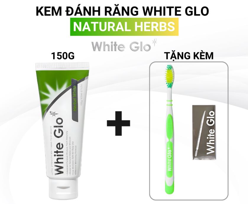 Kem Đánh Răng Thảo Mộc White Glo 150g Chính Hãng