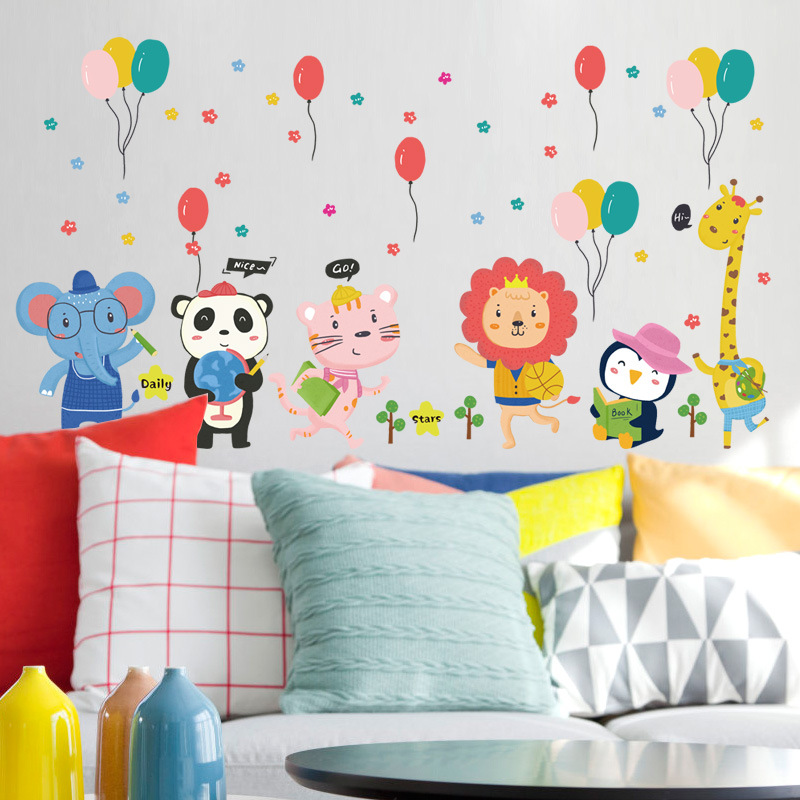 Decal dán tường thú và bóng bay SK9321