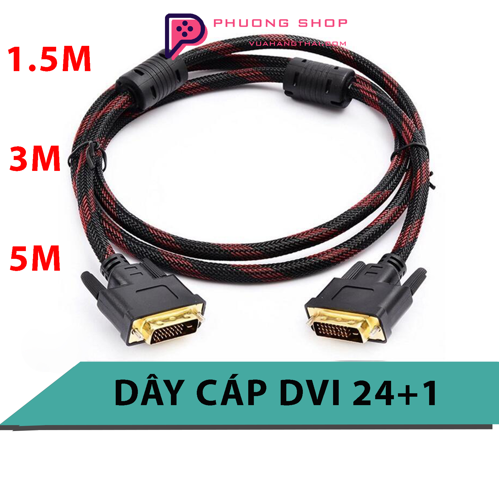 Dây cáp dvi 24 + 1 - dài 1.5m, 3m, 5m dây dù bền bỉ, chống nhiễu