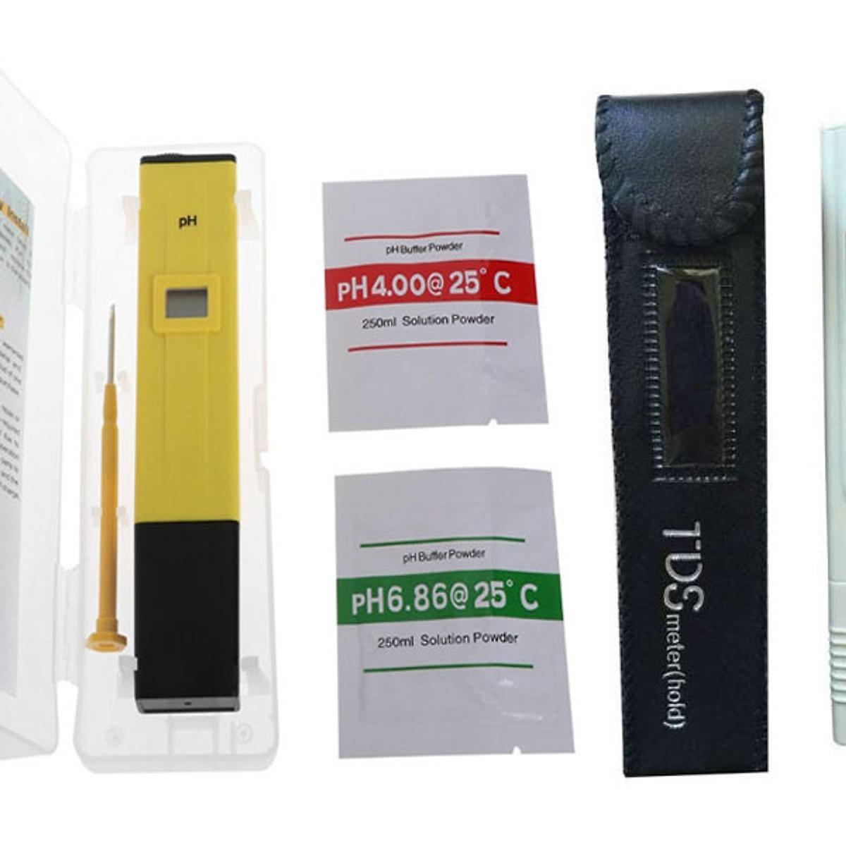 Combo bút thử nước TDS-3 kèm bao da và bút đo độ PH