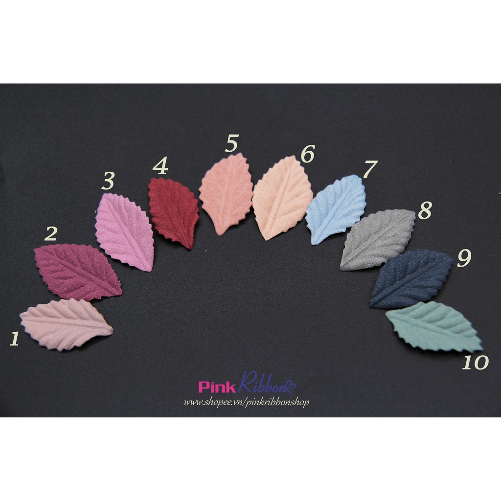 Lá da lộn các màu size bé 3.5cm - set 5c/màu