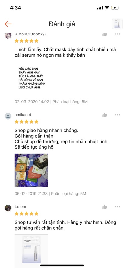 Mặt nạ Chando Niacinamide 4% lẻ 1M - mẫu ngẫu nhiên