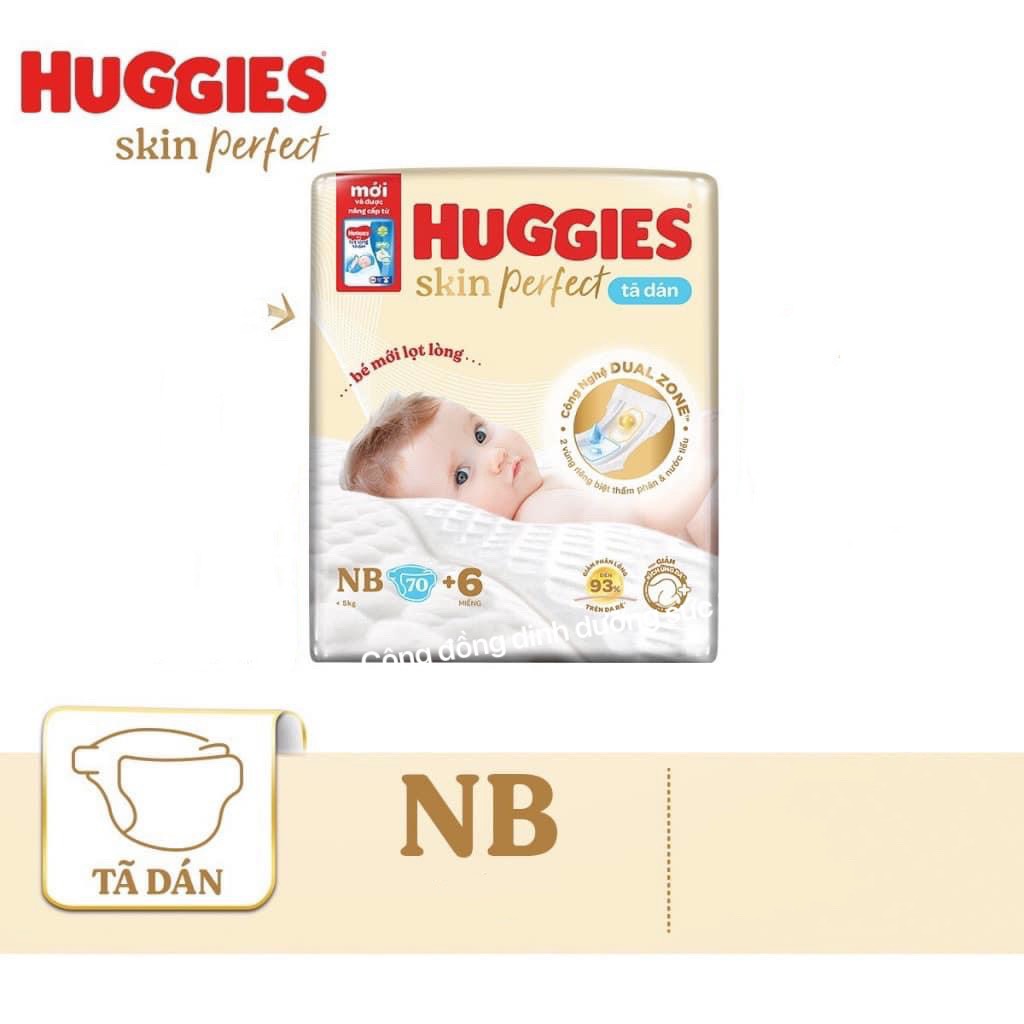 Mẫu mới date 2027-tã dán huggies skin perfect nb cho bé dưới 5kg