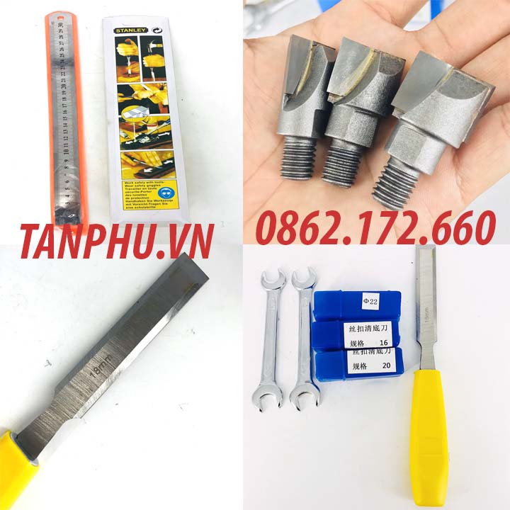 [HCM]BỘ DỤNG CỤ PHAY GIÁ ĐỤC KHÓA CỬA GỖ CAO CẤP