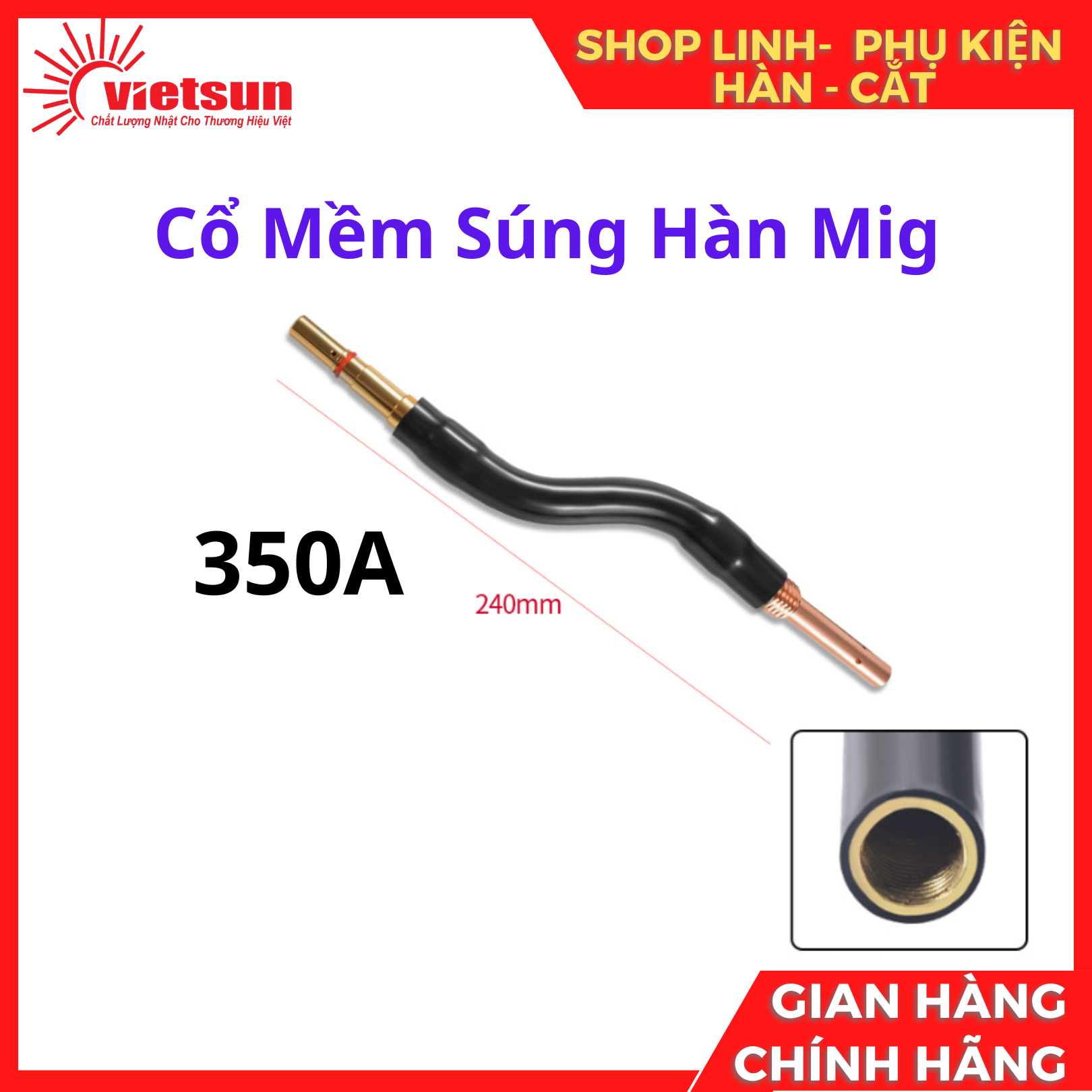 Cổ Mềm Súng Hàn Mig 350A 500a