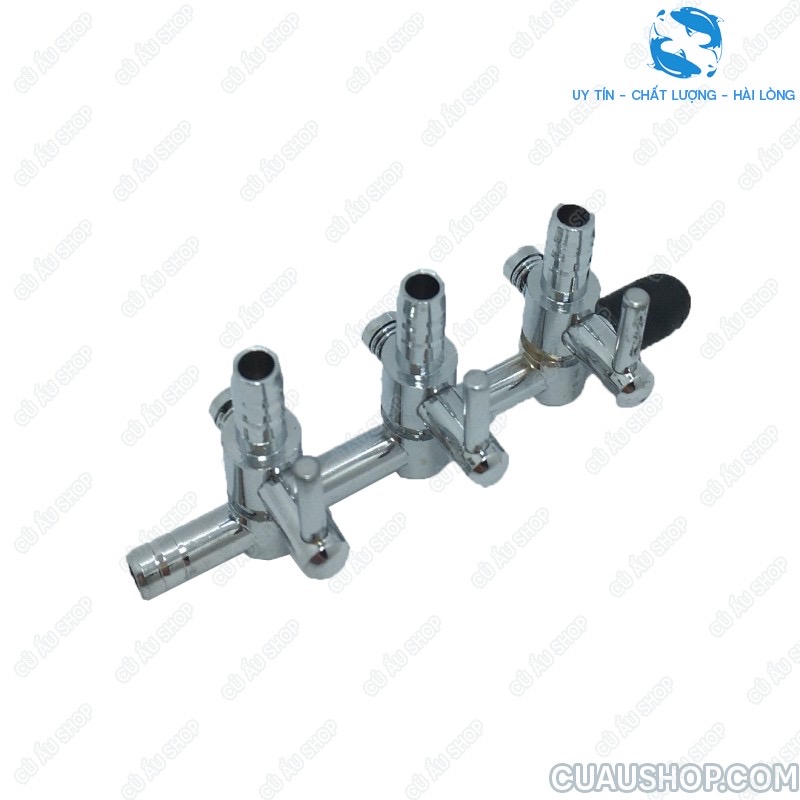 Van Khóa Inox Chia Oxy/Co2 - 3 Vòi