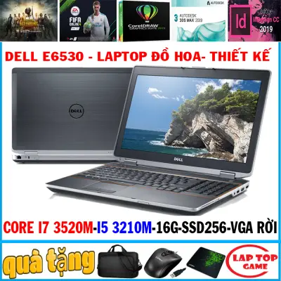 [Trả góp 0%]khủng đồ họa giá rẻ Dell Latitude E6530 Core i7 3520M Ram 16G SSD256+HDD 1TB vga Nvidia Quadro NVS 5200  màn hình 15.6 in