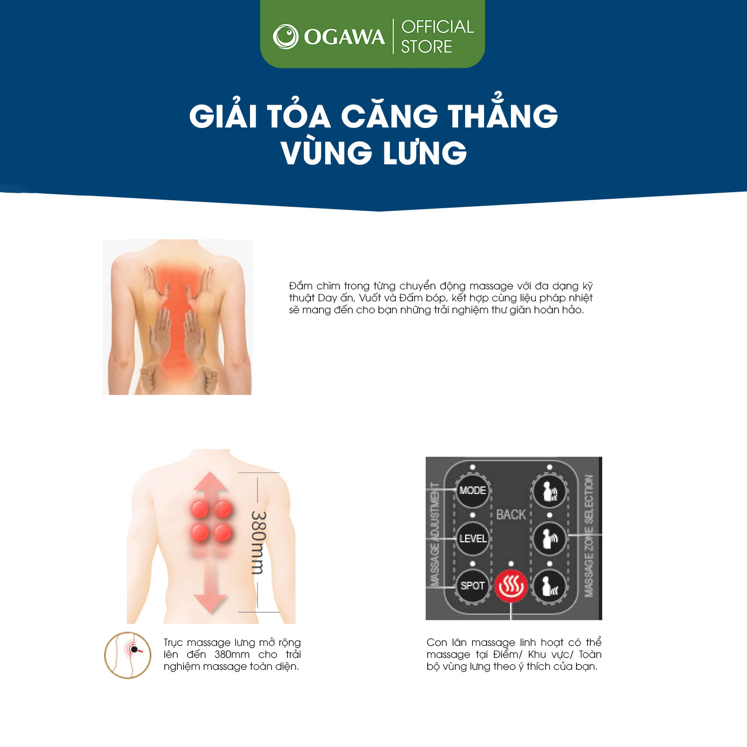 Đệm Massage Di Động OGAWA Estilo Prime Plus