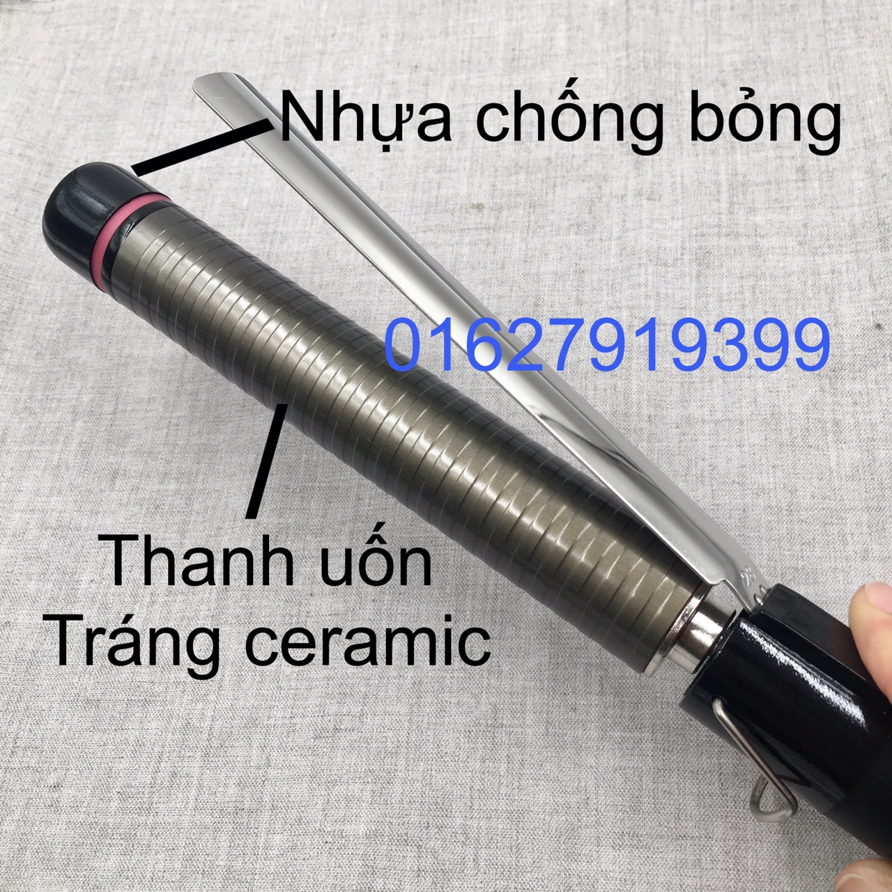 K&K Máy Uốn Tóc Cao Cấp Hàn Quốc Xoay Trục 5 Mức Nhiệt 140-220 Độ LED Hiển Thị Nhiệt Độ Tích Hợp Khóa Xoay 360 Độ Dễ Dàng Sử Dụng
