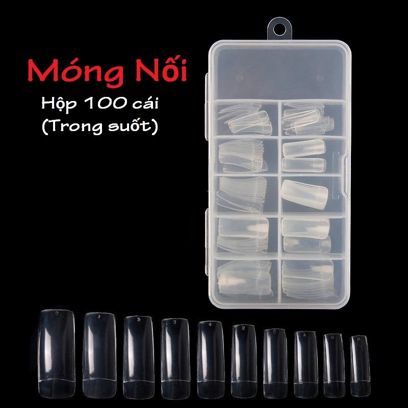 Hộp 100 móng nối, đắp móng gel, đắp móng bột