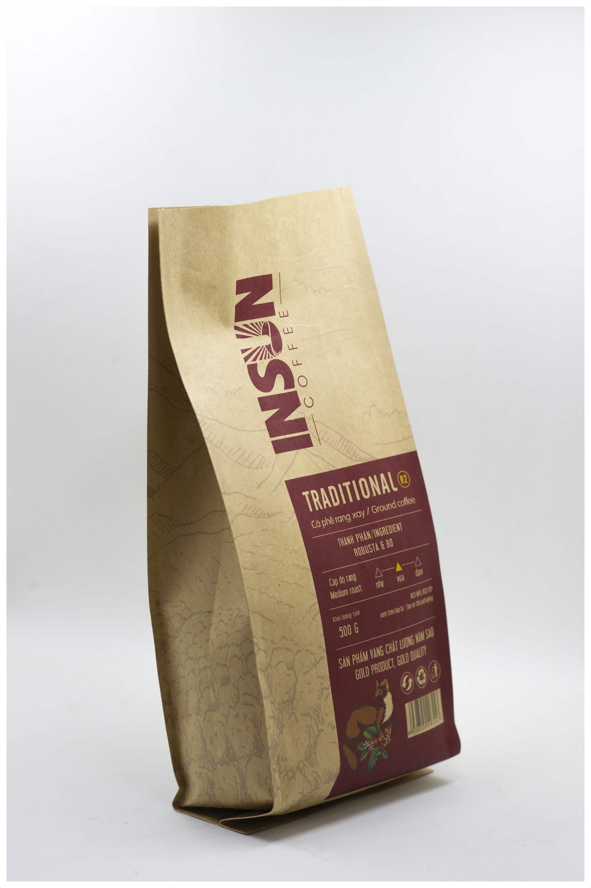CÀ PHÊ INSUN RANG XAY TRADITIONAL R2 - GÓI 500g