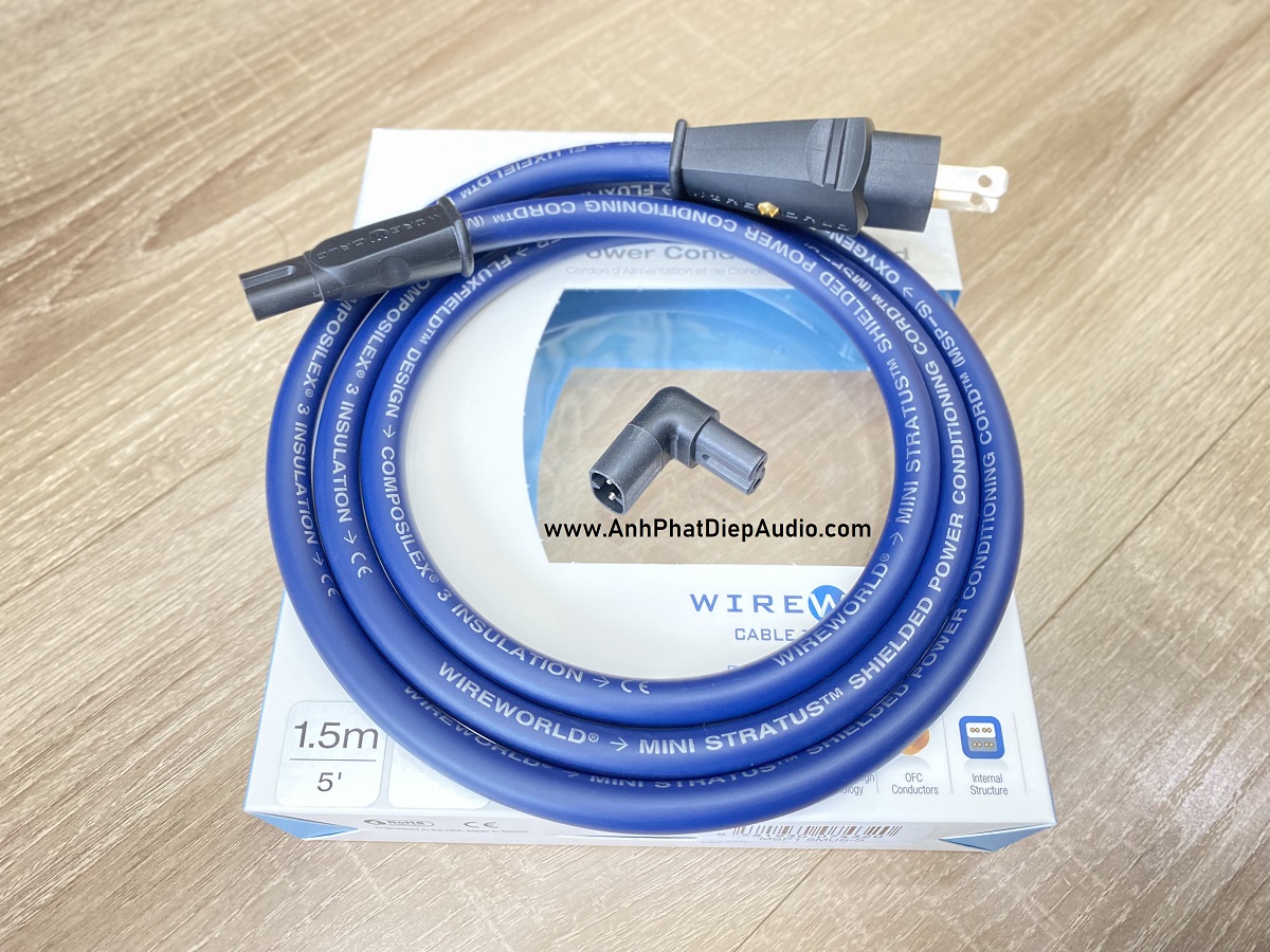 Dây nguồn WIREWORLD Mini Stratus Shielded Power Cord 1,5M