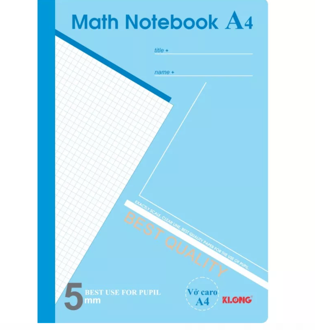 Sổ Caro A4 Math Notebook 200 trang Klong MS 298-SOKLONG