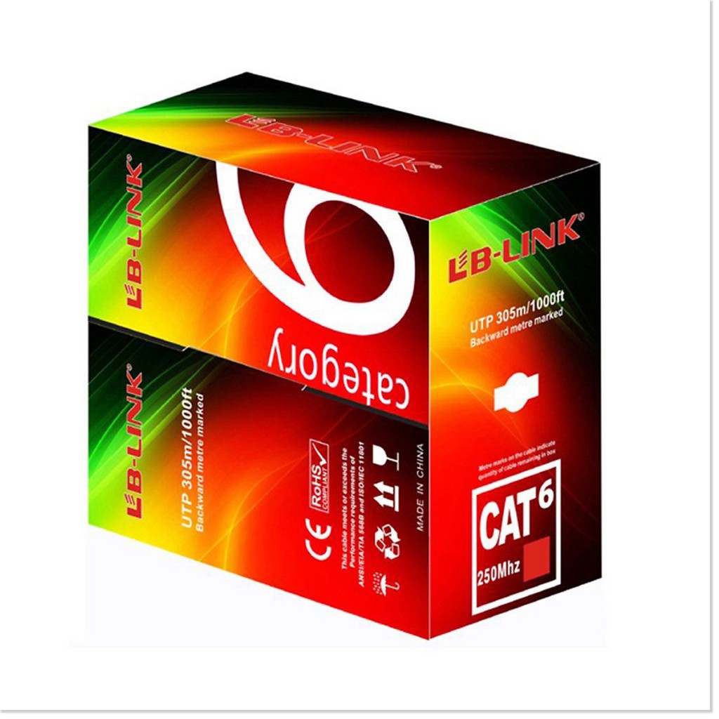 Cuộn Dây Cáp Mạng LB-LINK Cat6 UTP CCA 305m (Dây Màu Trắng)
