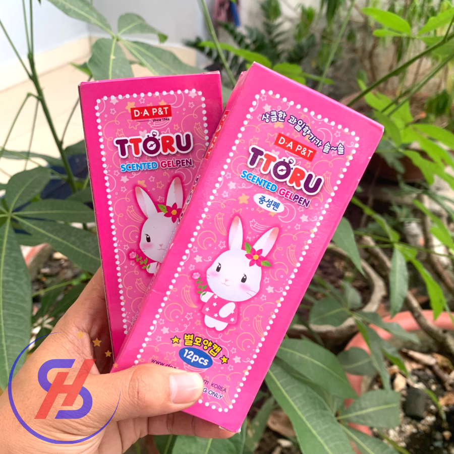 Hộp 12 Cây Bút Gel TTORU Hàn Quốc (Mực Xanh, Tím, Đỏ, Đen)