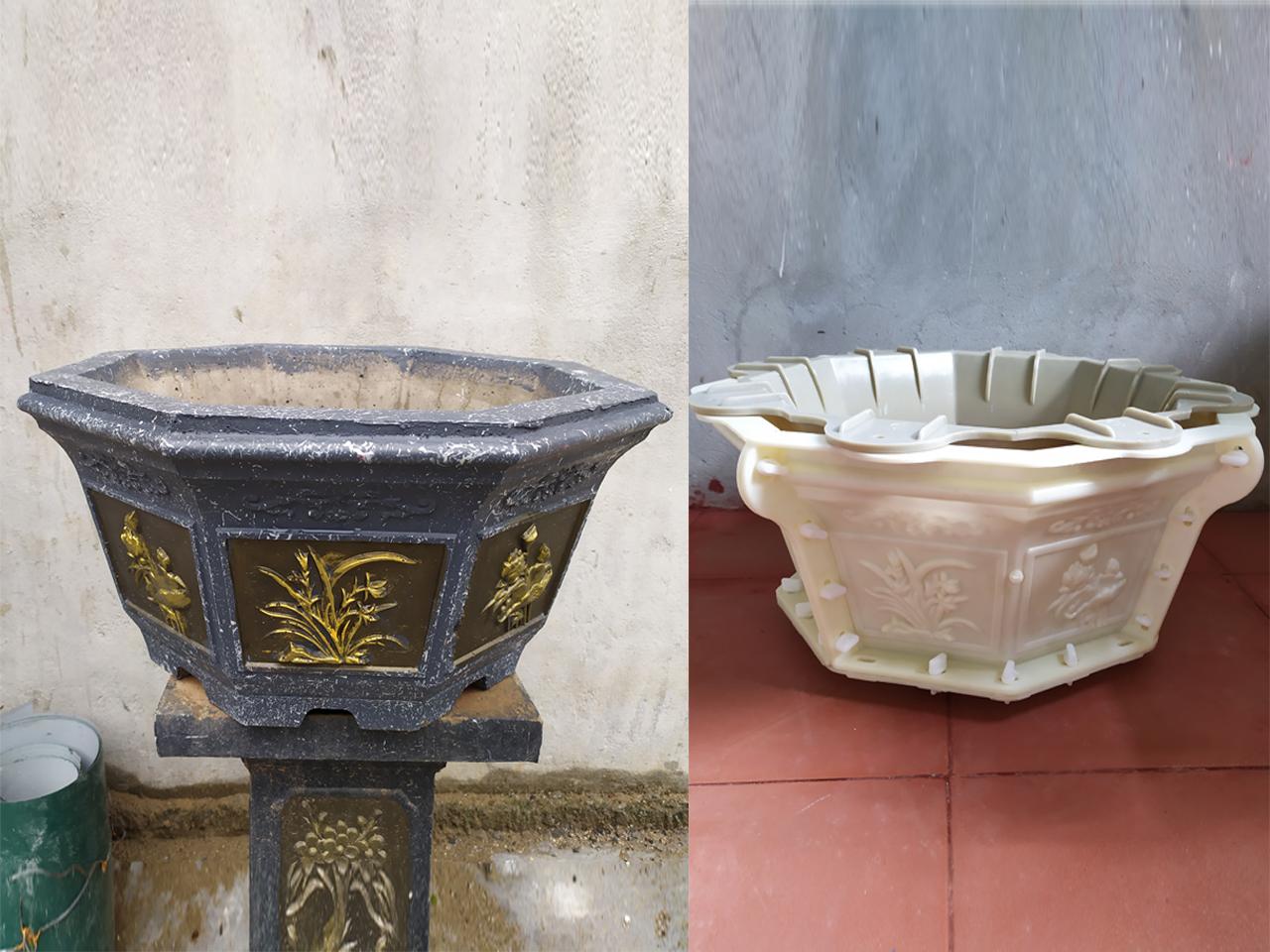 Khuôn chậu bát giác rộng 50cm