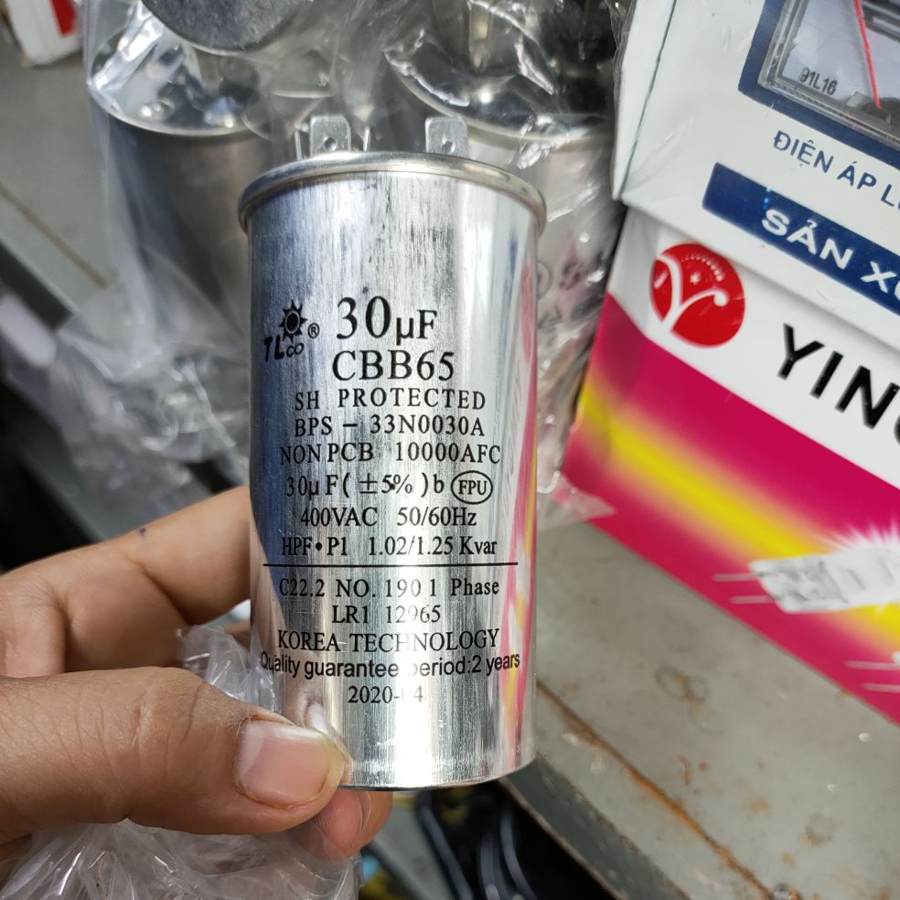 Tụ nhôm điều hòa 30uf 400v