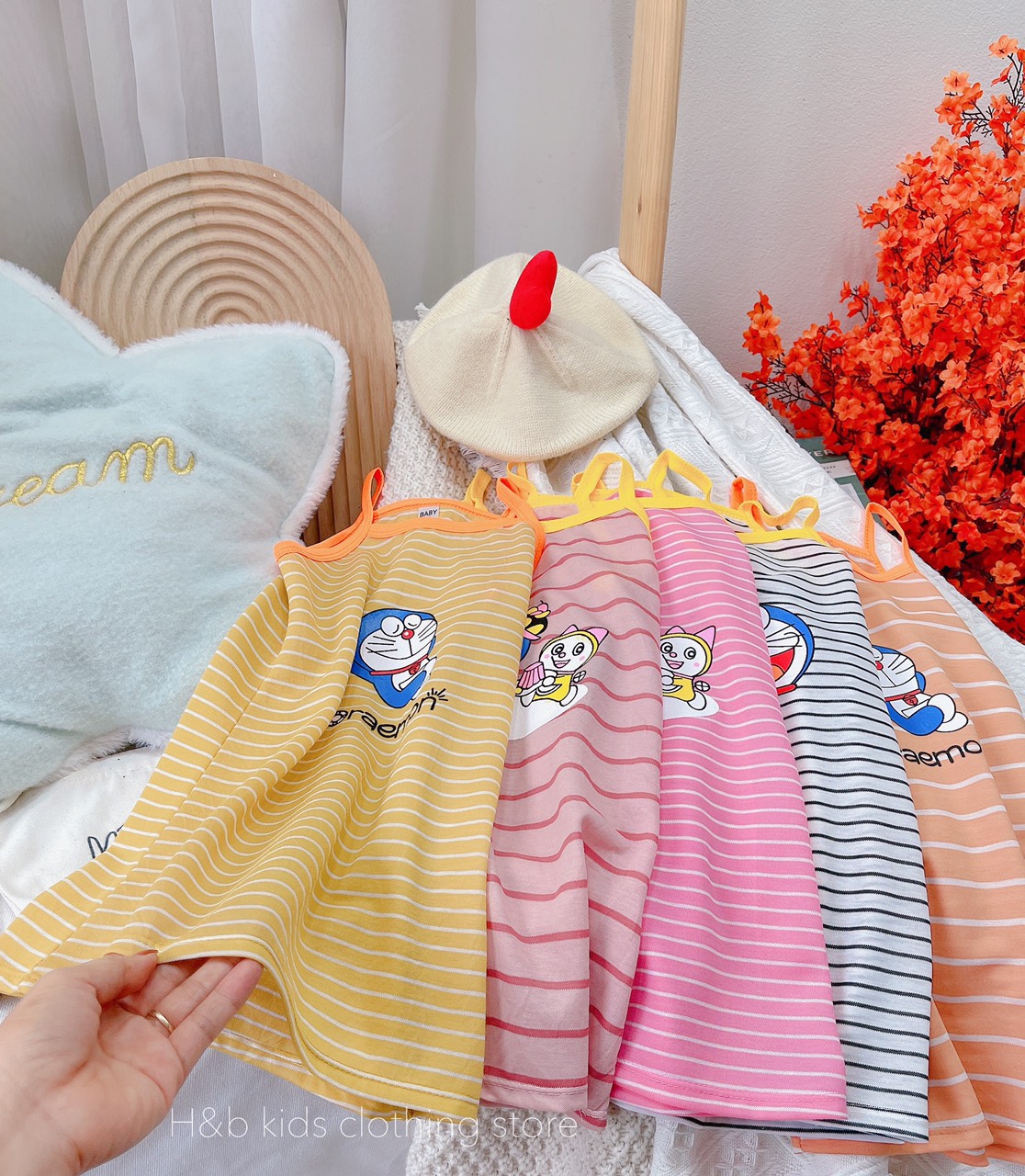 Váy 2 dây,váy suông mặc nhà cho bé