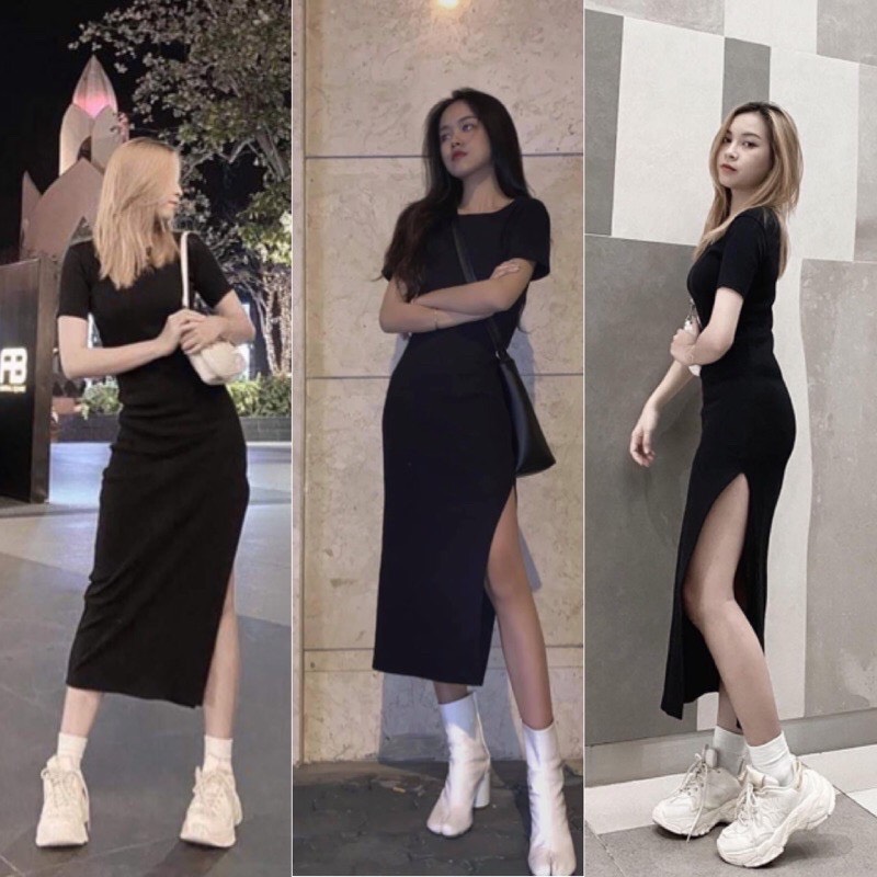 Đầm Ôm Body Xẻ Tà Dài Tôn Dáng