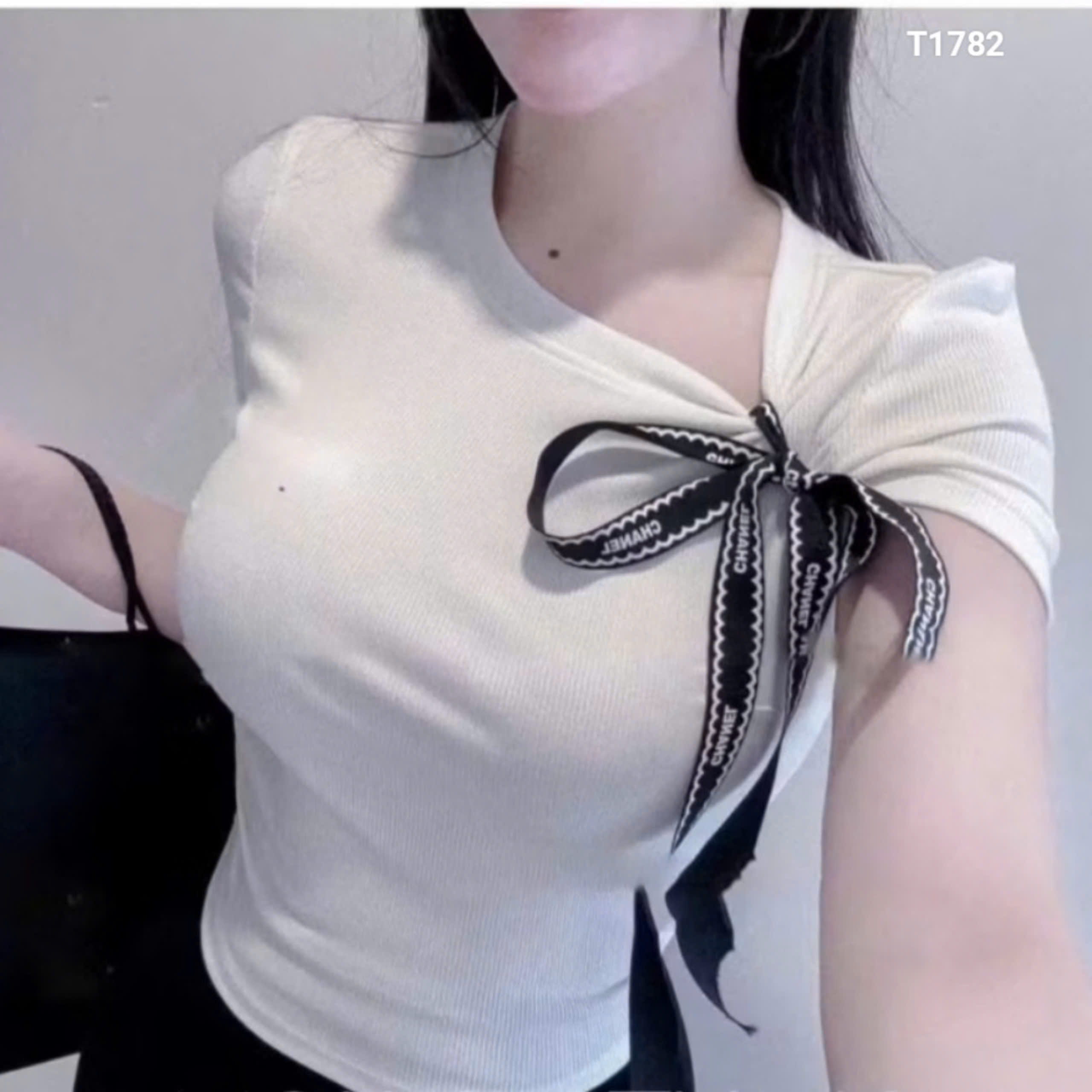 Sét áo tăm lạnh lại bầu phối nơ ruy băng kèm chân váy body đuôi cá Sam Closet Phù Hợp Để Tới Công Sở, Đi Làm T1782