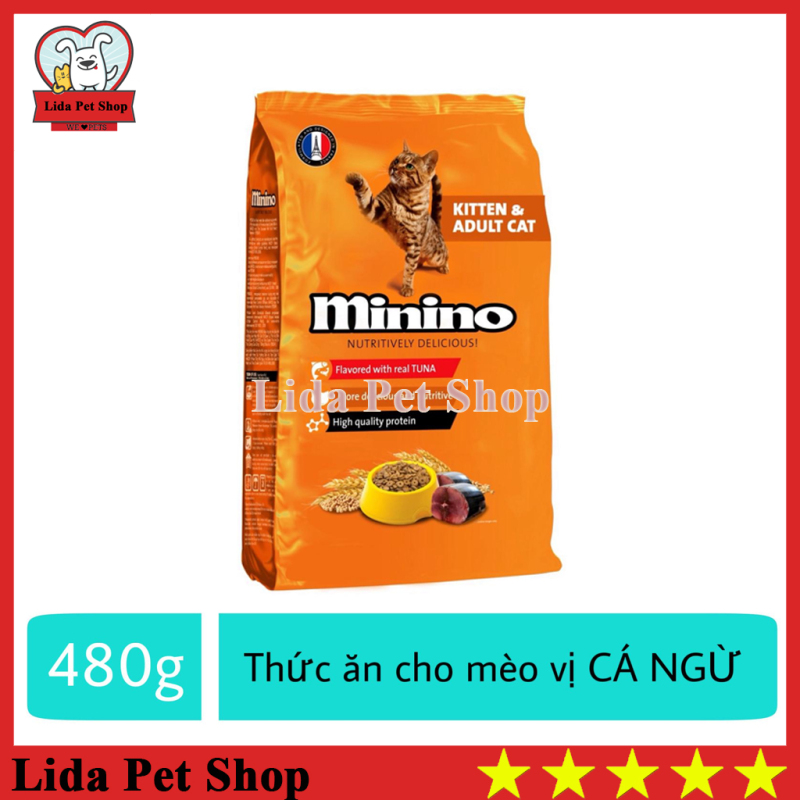 HN- Thức ăn vị cá ngừ dành cho mèo mọi lứa tuổi - thức ăn cho mèo minino 480g - Lida Pet Shop