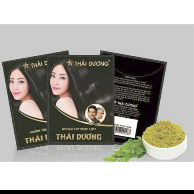 Dầu gội nhuộm đen tóc Thái Dương hộp 5 gói