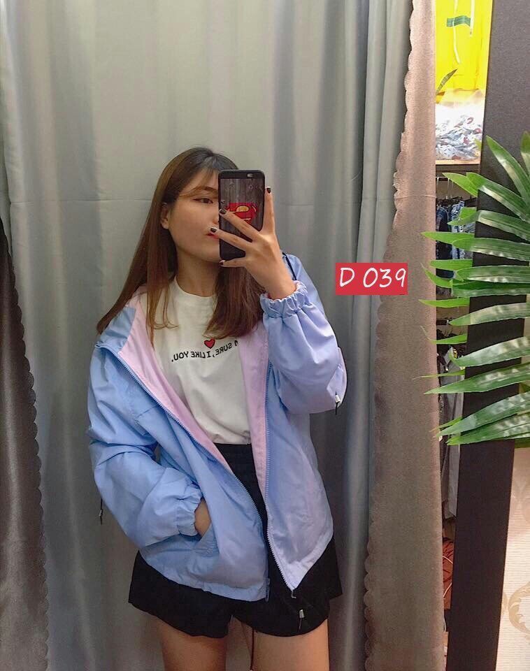 [HCM]Áo Khoác Dù 2 Mặt