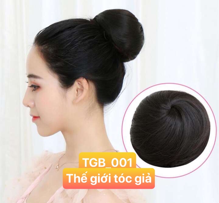[HCM]TÓC GIẢ BÚI TRÒN DÂY RÚT B001