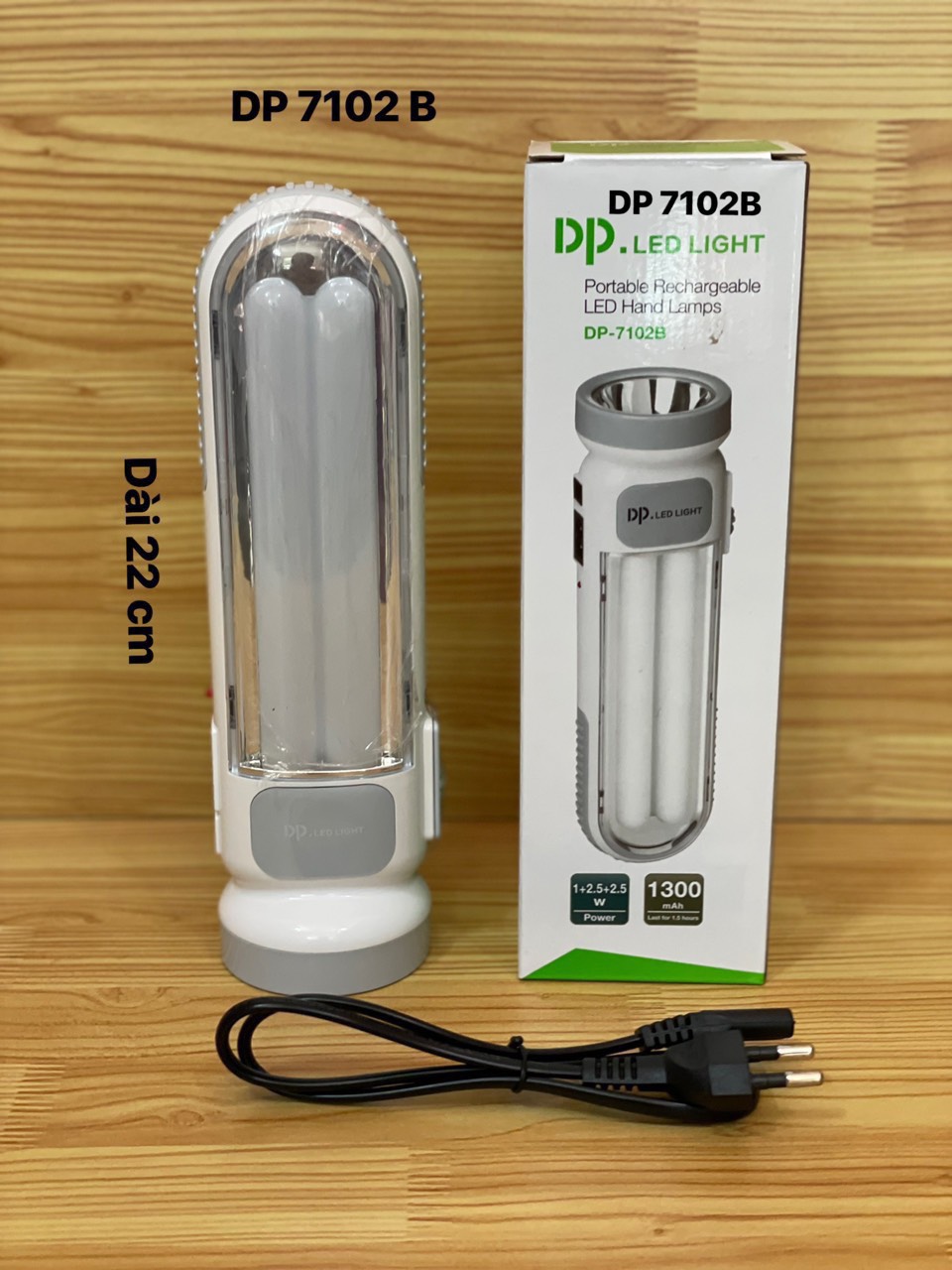 ĐÈN PIN LED SẠC CẦM TAY ĐA NĂNG DP 7102