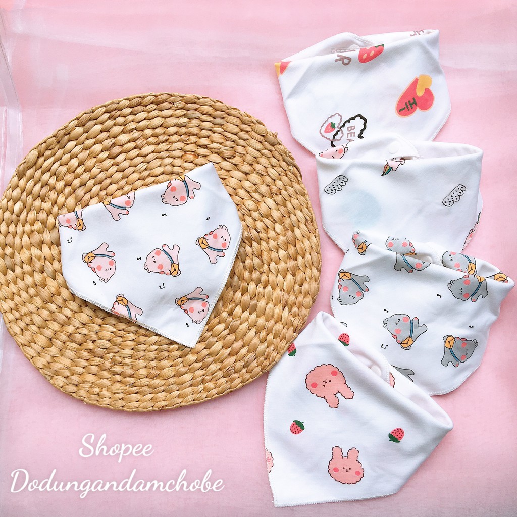 Yếm bấm cotton cho bé Sơ Sinh