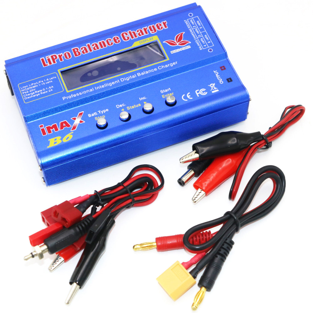 Bộ sạc cân bằng kỹ thuật số rc imax b6 xả pin 80w 6a lipo nimh pin sạc li-ion ni-cd