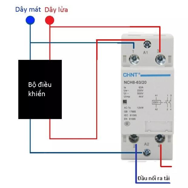 Khởi động từ, contactor 1 pha CHINT NCH8 40A/220V
