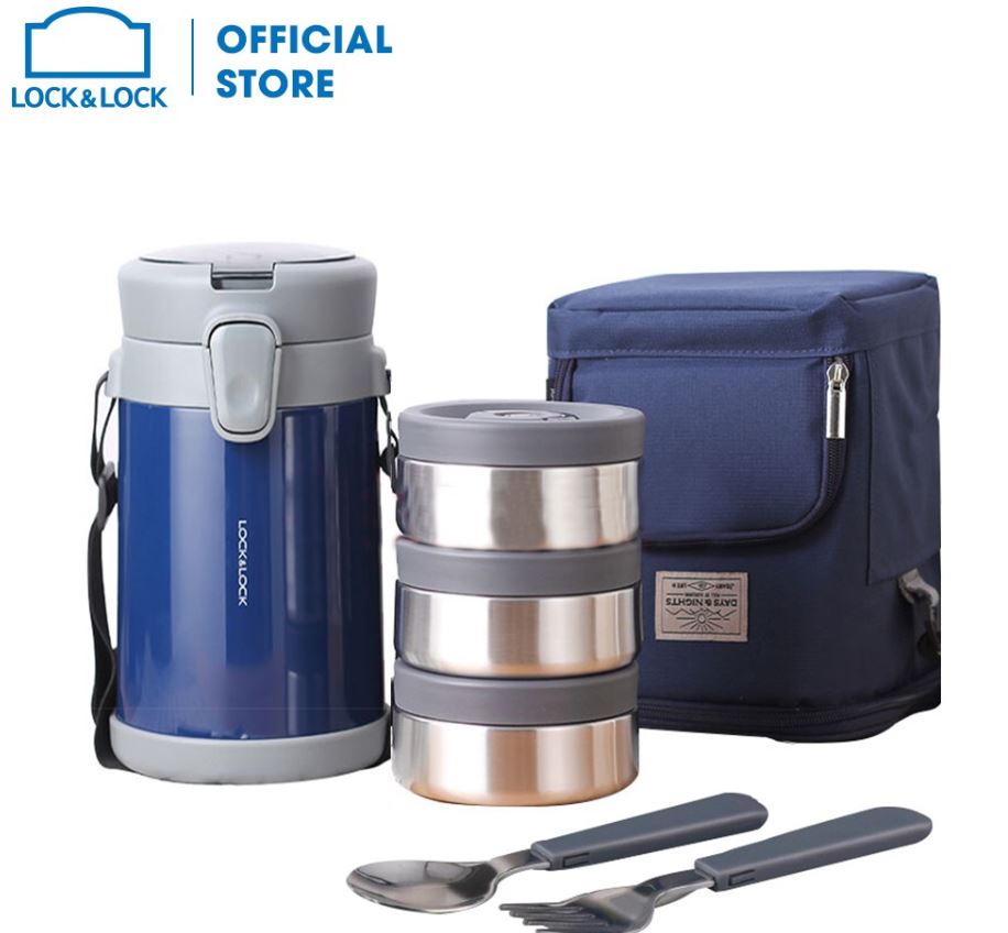 Hộp cơm giữ nhiệt Lock&Lock - Hàn Quốc - Màu xanh