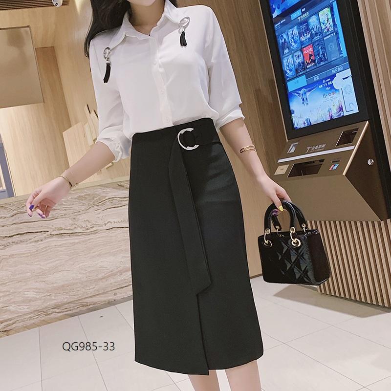QG985 -CHÂN VÁY CÔNG SỞ THIẾT KẾ CAO CẤP